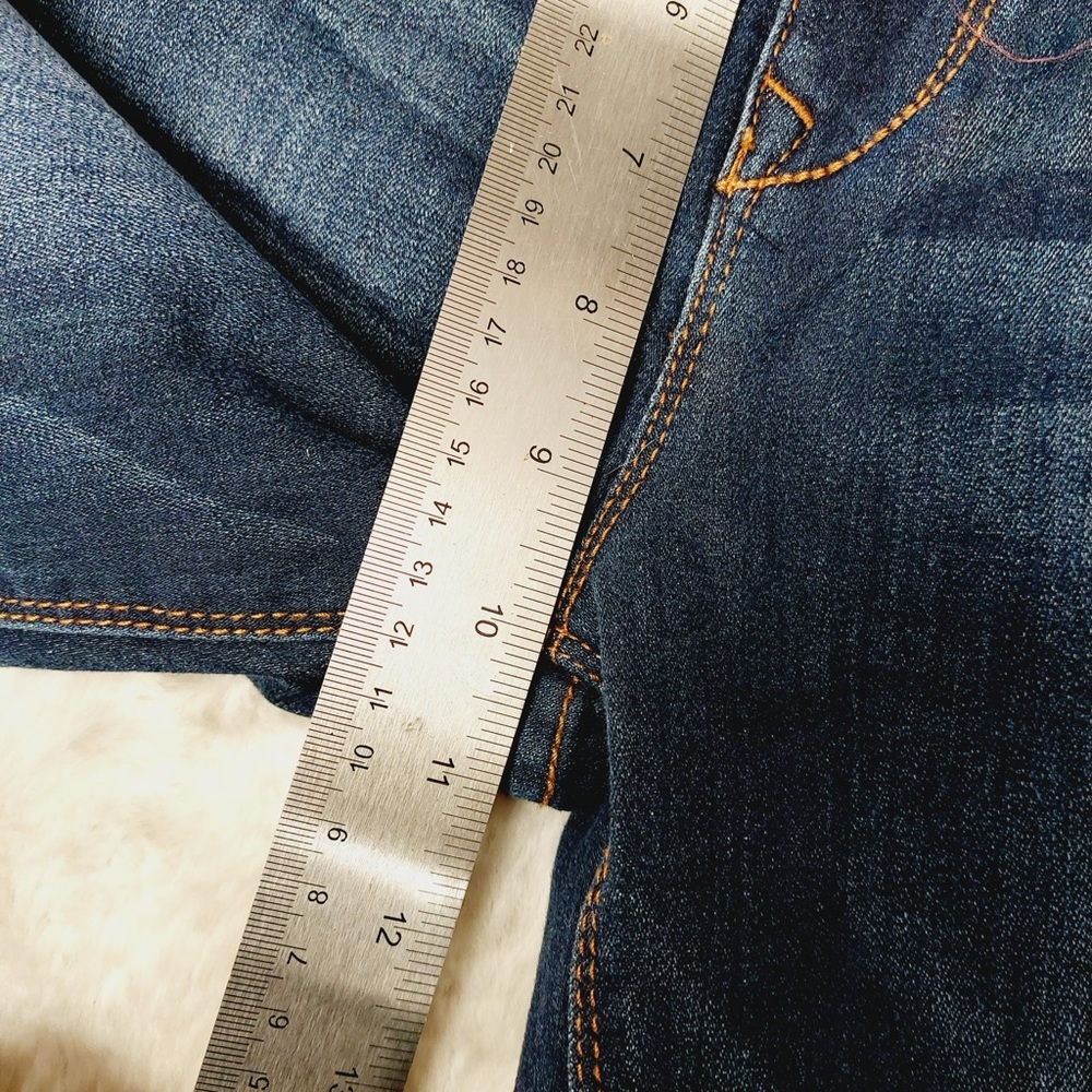 NEW Express Jeans Precision Fit Blue Stretch Denim Mid Rise Skinny Leg P3873 - Picture 6 of 10